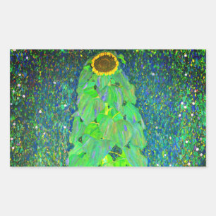 Gustav Klimt Sunflower Rechteckiger Aufkleber