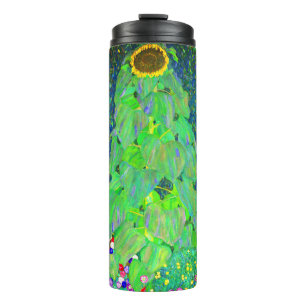 Gustav Klimt Sunflower Thermosbecher