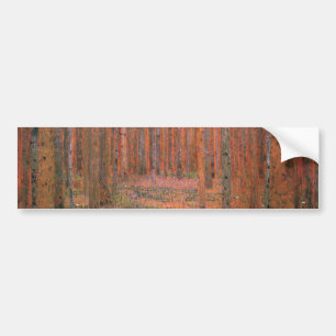 Gustav Klimt Tannenwald I Rote Bäume Autoaufkleber