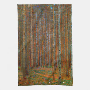 Gustav Klimt - Tannenwald Kiefernwald Geschirrtuch