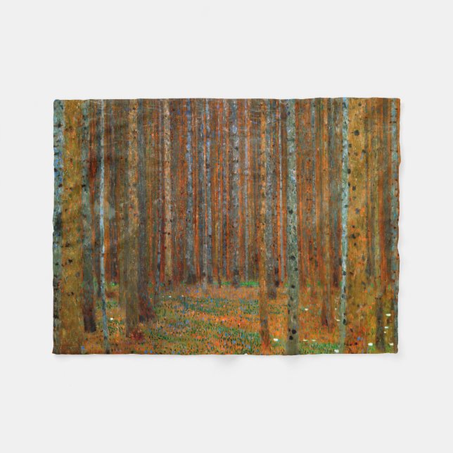Gustav Klimt - Tannenwald Pinienwald Fleecedecke (Vorderseite (Horizontal))