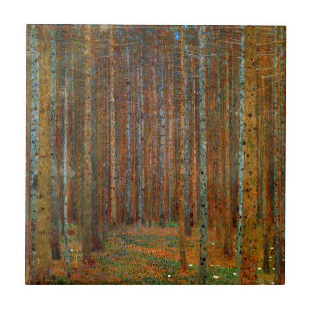 Gustav Klimt - Tannenwald Pinienwald Fliese (Vorderseite)