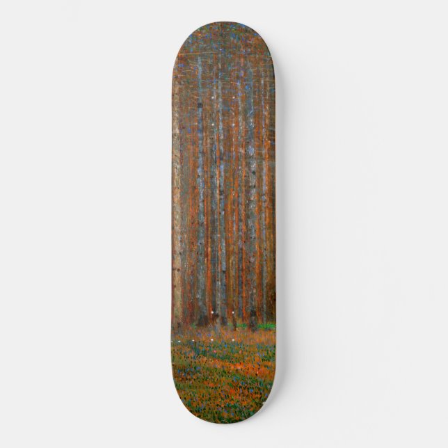 Gustav Klimt - Tannenwald Pinienwald Skateboard (Vorderseite)