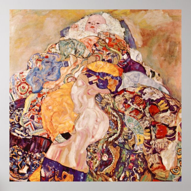 Gustav Klimt 'The Baby' Poster (Vorne)
