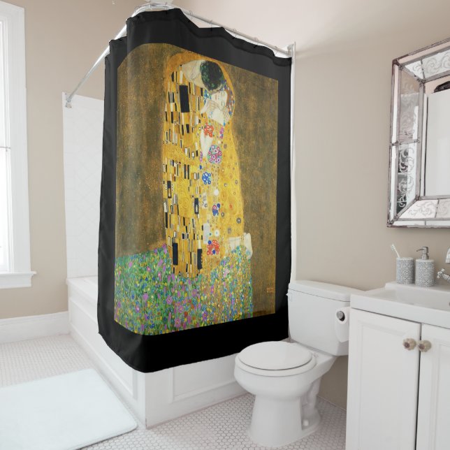 Gustav Klimt The Kiss Duschvorhang (Beispiel)