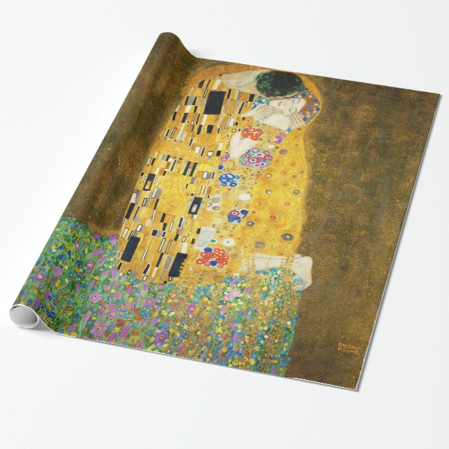 Gustav Klimt The Kiss Geschenkpapier (Ungerollt)