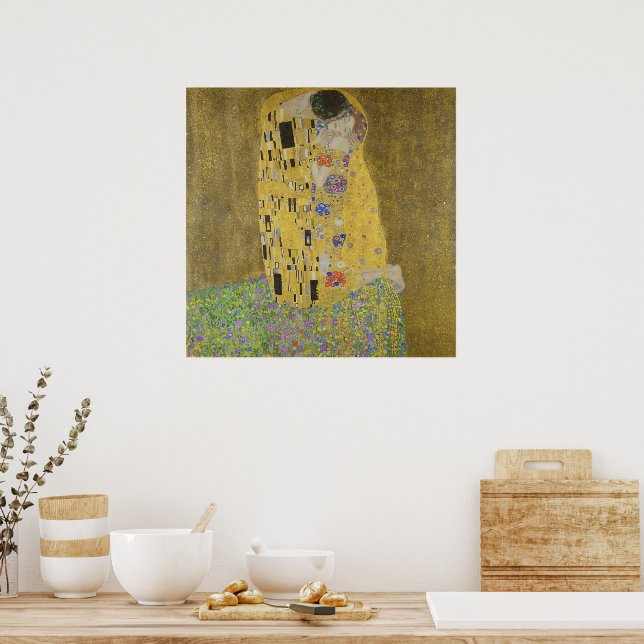 Gustav Klimt The Kiss Poster (Küche)