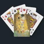 Gustav Klimt The Kiss Spielkarten<br><div class="desc">Gustav Klimt Die Vintage Jugendstil-Malerei Der Kuss wurde zwischen 1907 und 1908, dem Höhepunkt seiner Goldenen Periode, vom österreichischen Symbolik-Maler Gustav Klimt gemalt, als er eine Reihe von Werken in einem ähnlich vergoldeten Stil malte. Das Gemälde gilt weithin als Meisterwerk der frühen Moderne. Es ist ein Symbol des Wiener Jugendstils...</div>