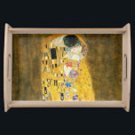 Gustav Klimt The Kiss Tablett<br><div class="desc">Gustav Klimt Die Vintage Jugendstil-Malerei Der Kuss wurde zwischen 1907 und 1908, dem Höhepunkt seiner Goldenen Periode, vom österreichischen Symbolik-Maler Gustav Klimt gemalt, als er eine Reihe von Werken in einem ähnlich vergoldeten Stil malte. Das Gemälde gilt weithin als Meisterwerk der frühen Moderne. Es ist ein Symbol des Wiener Jugendstils...</div>