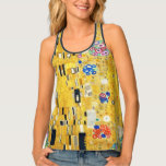 Gustav Klimt The Kiss Tanktop<br><div class="desc">Gustav Klimt Die Vintage Jugendstil-Malerei Der Kuss wurde zwischen 1907 und 1908, dem Höhepunkt seiner Goldenen Periode, vom österreichischen Symbolik-Maler Gustav Klimt gemalt, als er eine Reihe von Werken in einem ähnlich vergoldeten Stil malte. Das Gemälde gilt weithin als Meisterwerk der frühen Moderne. Es ist ein Symbol des Wiener Jugendstils...</div>