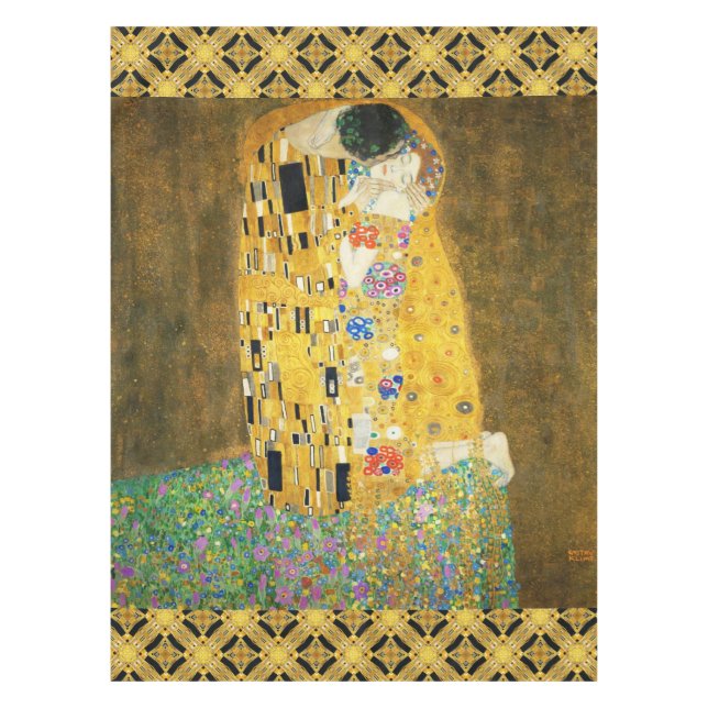 Gustav Klimt The Kiss Tischdecke (Vorderseite)