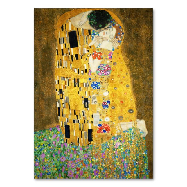 Gustav Klimt The Kiss Tischnummer (Vorderseite)
