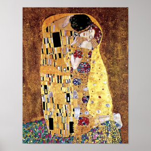 Gustav Klimt - The Kiss - Vintage Art Nouveau Poster