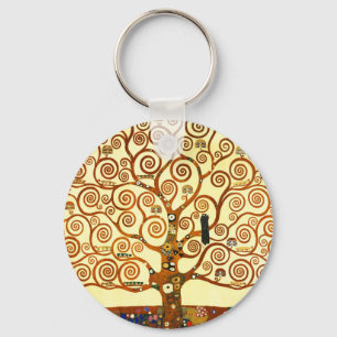 Gustav Klimt The Tree of Life Fine Art Schlüsselanhänger
