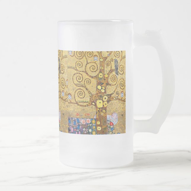 Gustav Klimt , The Tree of Life Mattglas Bierglas (Rechts)