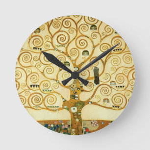 Gustav Klimt The Tree of Life Vintage Art New Runde Wanduhr