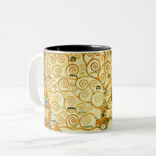 Gustav Klimt The Tree of Life Vintage Art New Zweifarbige Tasse