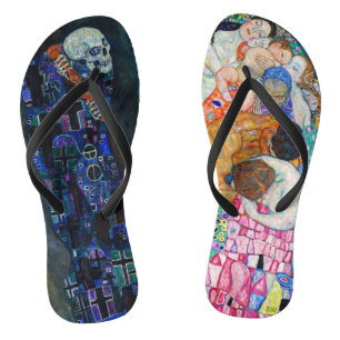 Gustav Klimt - Tod und Leben Flip Flops