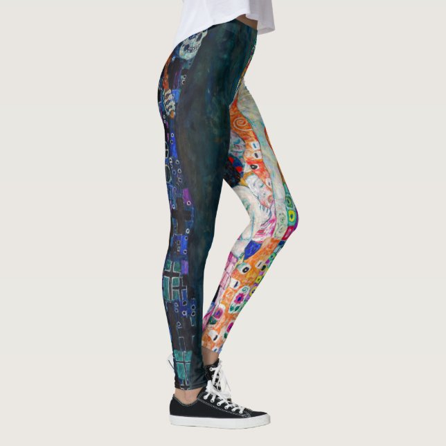 Gustav Klimt - Tod und Leben Leggings (Rechts)
