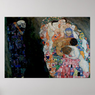 Gustav Klimt - Tod und Leben Poster