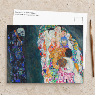 Gustav Klimt - Tod und Leben Postkarte
