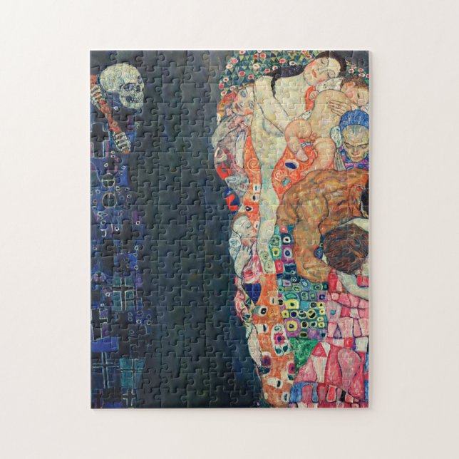 Gustav Klimt Tod und Leben Puzzle (Vertikal)