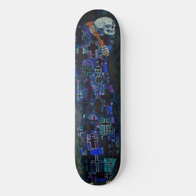 Gustav Klimt - Tod und Leben Skateboard (Vorderseite)
