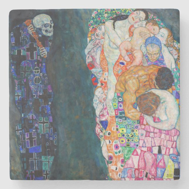 Gustav Klimt - Tod und Leben Steinuntersetzer (Vorderseite)
