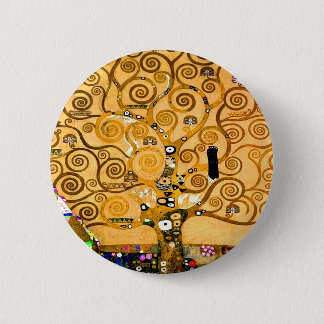 Gustav Klimt Tree of Life Button (Vorderseite)