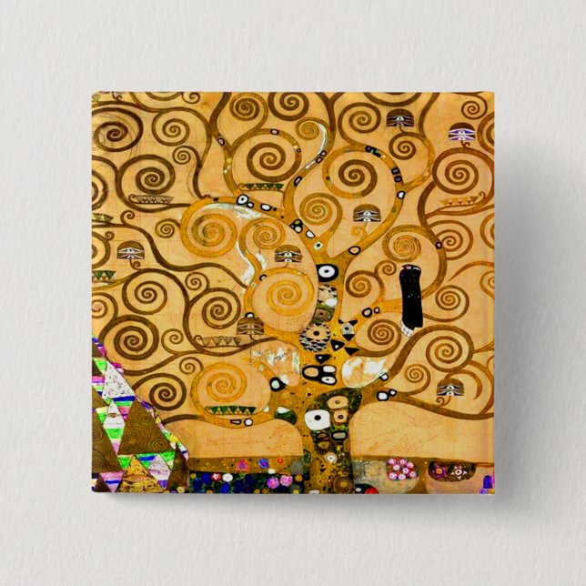Gustav Klimt Tree of Life Button (Vorderseite)
