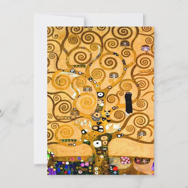 Gustav Klimt Tree of Life Einladung (Vorderseite)