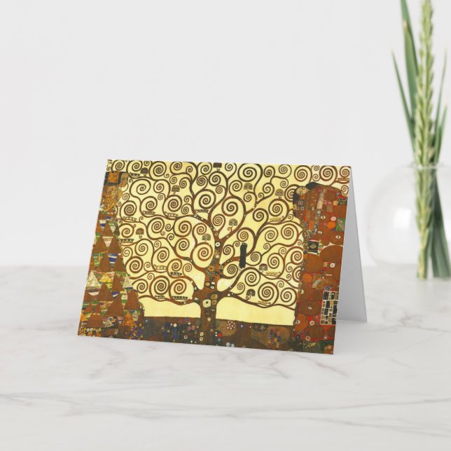 Gustav Klimt Tree of Life Greeting Card Karte (Vorderseite)