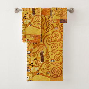 Gustav Klimt Tree of Life: Jugendstil-Symbolist Badhandtuch Set