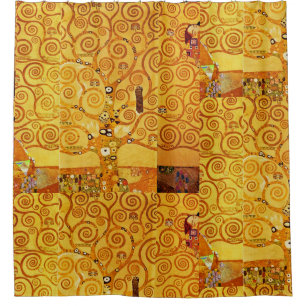 Gustav Klimt Tree of Life: Jugendstil-Symbolist Duschvorhang