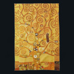 Gustav Klimt Tree of Life: Jugendstil-Symbolist Geschirrtuch<br><div class="desc">Mit diesem Meisterwerk, dem "Baum des Lebens" von Gustav Klimt (aus der Stilfrize), können Sie Ihren Platz stärken. Dieses gefeierte Jugendstil-Kunstwerk besticht durch seine schwindelerregenden, goldenen Äste, komplizierten Muster und symbolischen Motive, die die Reise, Verbindung und Wachstum des Lebens darstellen. Klimts prächtige, goldene, mosaikähnliche Details und abstrakte Formen schaffen ein...</div>