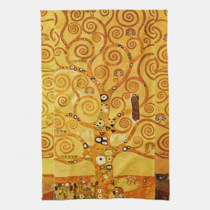 Gustav Klimt Tree of Life: Jugendstil-Symbolist Geschirrtuch