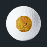 Gustav Klimt Tree of Life: Jugendstil-Symbolist Golfball<br><div class="desc">Mit diesem Meisterwerk, dem "Baum des Lebens" von Gustav Klimt (aus der Stilfrize), können Sie Ihren Platz stärken. Dieses gefeierte Jugendstil-Kunstwerk besticht durch seine schwindelerregenden, goldenen Äste, komplizierten Muster und symbolischen Motive, die die Reise, Verbindung und Wachstum des Lebens darstellen. Klimts prächtige, goldene, mosaikähnliche Details und abstrakte Formen schaffen ein...</div>