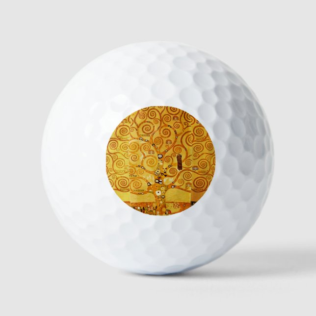 Gustav Klimt Tree of Life: Jugendstil-Symbolist Golfball (Vorderseite)