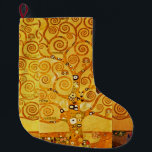 Gustav Klimt Tree of Life: Jugendstil-Symbolist Großer Weihnachtsstrumpf<br><div class="desc">Mit diesem Meisterwerk, dem "Baum des Lebens" von Gustav Klimt (aus der Stilfrize), können Sie Ihren Platz stärken. Dieses gefeierte Jugendstil-Kunstwerk besticht durch seine schwindelerregenden, goldenen Äste, komplizierten Muster und symbolischen Motive, die die Reise, Verbindung und Wachstum des Lebens darstellen. Klimts prächtige, goldene, mosaikähnliche Details und abstrakte Formen schaffen ein...</div>