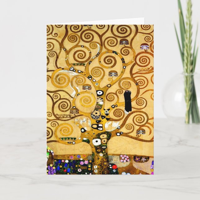Gustav Klimt Tree of Life: Jugendstil-Symbolist Karte (Vorderseite)