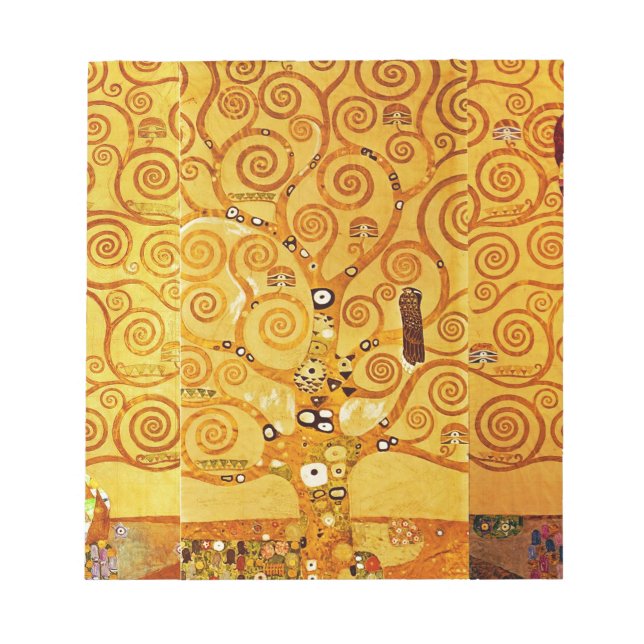 Gustav Klimt Tree of Life: Jugendstil-Symbolist Notizblock (Vorderseite)