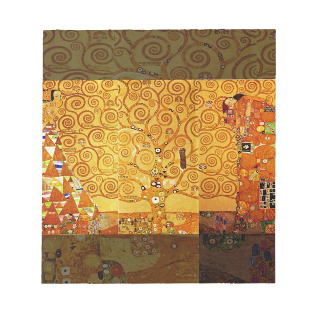 Gustav Klimt Tree of Life: Jugendstil-Symbolist Notizblock (Vorderseite)
