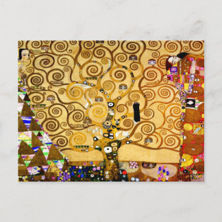 Gustav Klimt Tree of Life: Jugendstil-Symbolist Postkarte
