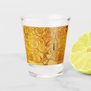Gustav Klimt Tree of Life: Jugendstil-Symbolist Schnapsglas