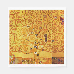 Gustav Klimt Tree of Life: Jugendstil-Symbolist Serviette