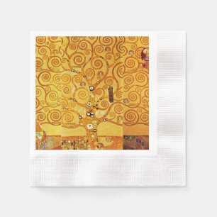 Gustav Klimt Tree of Life: Jugendstil-Symbolist Serviette