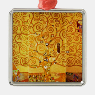 Gustav Klimt Tree of Life: Jugendstil-Symbolist Silbernes Ornament