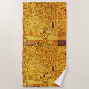 Gustav Klimt Tree of Life: Jugendstil-Symbolist Strandtuch