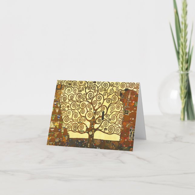 Gustav Klimt Tree of Life Note Card Karte (Vorderseite)