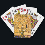 Gustav Klimt Tree of Life Spielkarten<br><div class="desc">Spielkarten mit Gustav Klimts Wandgemälde Der Baum des Lebens,  Die Stilfriese (1905-1911). Es besteht aus drei Mosaiken: Die Erwartung,  Ritter und die Embrace. Eine schöne Frau,  ein goldener Baum und zwei Liebhaber in einer Umarmung werden dargestellt. Ein wunderbares Geschenk für Jugendliche und österreichische Kunstliebhaber.</div>